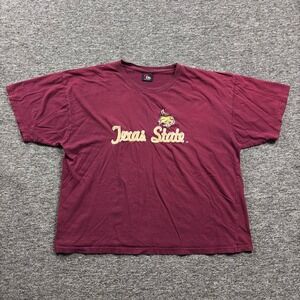 Y2K 2000s TSI Sportswear Texas State Bobcats Collegiate T-Shirt Maroon Size XL
